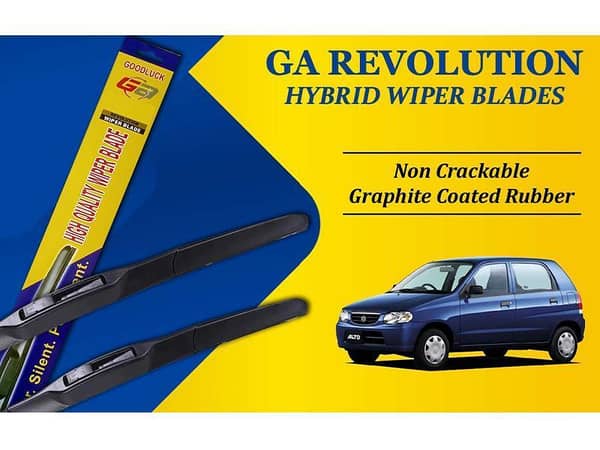 GA Revolution Hybrid Wiper Blades for Suzuki Alto Vxr (2000-2012) - Durable Graphite Coated Rubber Design