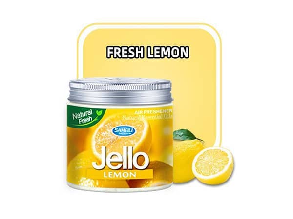 Jello Lemon Car Air Freshener | Scented Gel for Vehicles and Spaces
