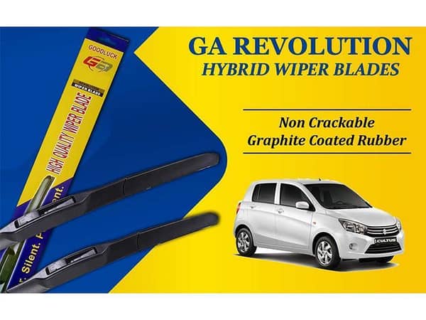 GA Revolution Hybrid Wiper Blades for Suzuki Cultus (2017-2023) | Durable Graphite Coated Rubber Design