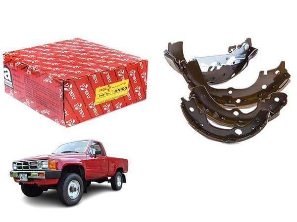 Rear Brake Shoe A-293 for 1984 Toyota Hilux 4x4 in Asuki Red