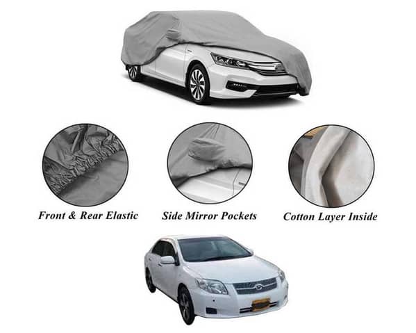 Toyota Axio Car Top Cover (2007-2010) - Non-Woven Cotton Layer, Waterproof and Scratch-Resistant