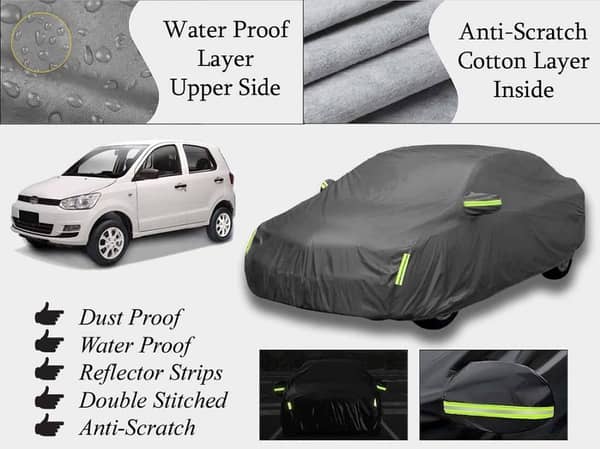 United Bravo 2018-2024 Car Top Cover - Grey, Double Layer, Waterproof, Heat Resistant, and Scratch-Proof