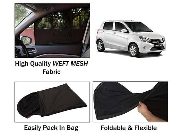 Sun Shades for Suzuki Cultus 2017-2022 | 4-Piece Set | Foldable Mesh Fabric | Heat Resistant