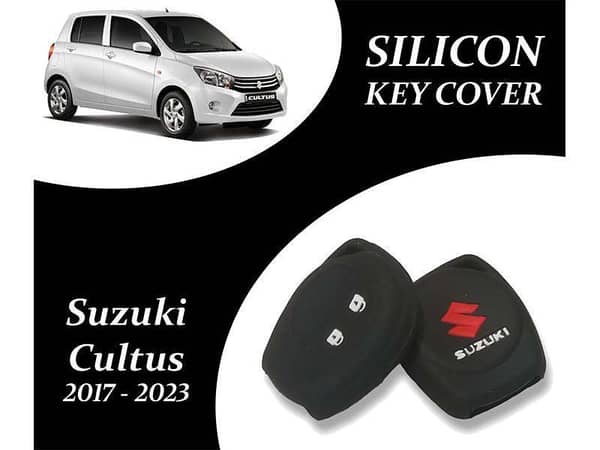 Key Cover for Suzuki Cultus (2017-2023) - Silicone, Black, Single Pack