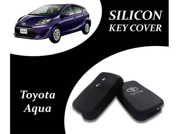 Silicone Key Cover for Toyota Aqua - Black - Single Pack