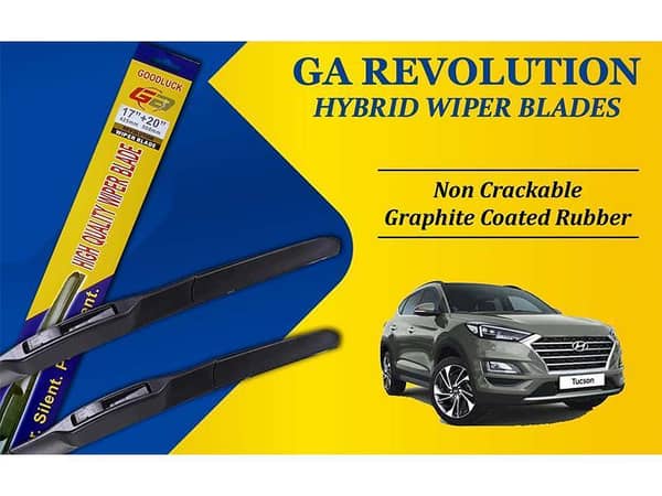 Hybrid Wiper Blades for Hyundai Tucson GA (2020-2023) | Graphite Coated Rubber, Non-Cracking Design
