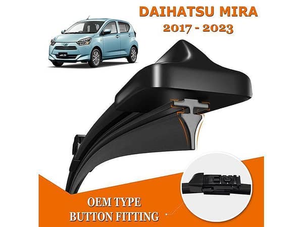 Silicon Wiper Blade for Daihatsu Mira (2017-2023) | OEM Button Type | Graphite Coated