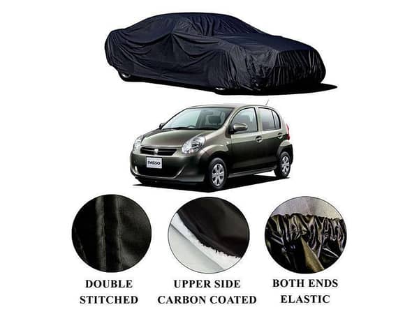 Toyota Passo Car Top Cover (2010-2016) with Polymer Carbon Coating, Double Stitching, and Water Resistance