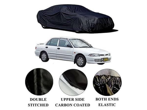 Mitsubishi Lancer Car Top Cover (1985-1999) - Polymer Carbon Coated, Double Stitched, Waterproof