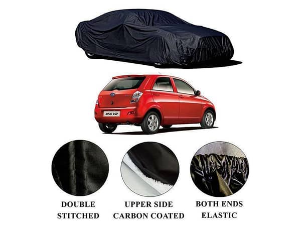 Faw V2 Car Top Cover (2013-2023) with Polymer Carbon Coating - Double Stitched and Waterproof