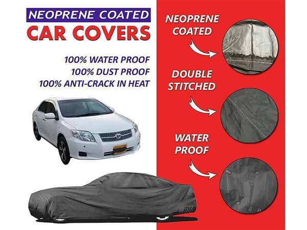 Toyota Axio Top Cover (2007-2012) - Neoprene Coated, Waterproof, Ultra Thin, Soft Fabric