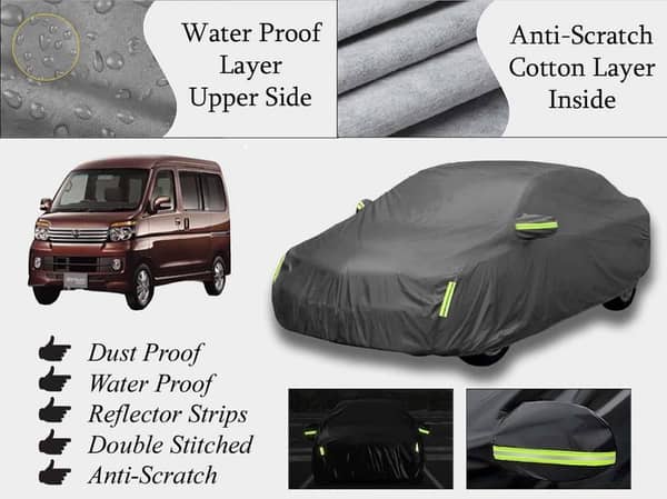 Daihatsu Atrai Top Cover (2004-2021) - Grey, Double Layer, Waterproof, Scratch-Resistant, Heat-Resistant