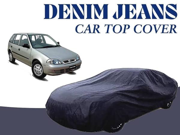 Suzuki Cultus 2007-2017 Denim Car Top Cover | 12oz Cotton Fabric | Heat Resistant
