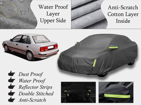 Suzuki Margalla Top Cover (1992-1998) - Grey, Double Layer, Waterproof, Anti-Scratch, Heat Resistant