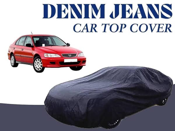 Honda City Denim Jeans Top Cover (1997 - 2002) | 12oz Cotton, Heat Resistant Material