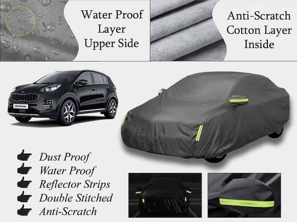 Kia Sportage Top Cover (2019-2024) - Grey, Double Layer, Anti-Scratch, Heat Resistant, Waterproof