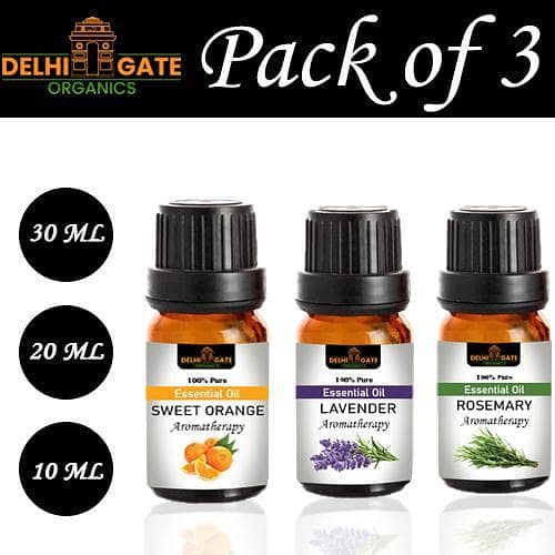 Lavender Essential Oil by 100% Natural & Pure | Includes Rosemary and Sweet Orange Aromatherapy Oils