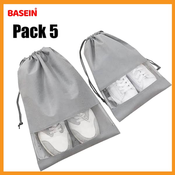 Clear Plastic Stackable Shoe Storage Box and Bag for Organizing Closets, Foldable Sneaker Containers, Large Zip Pouch Holders