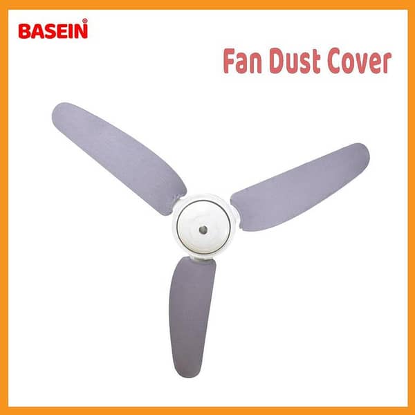 BASEIN Gray Dust Cover for Fans - Washable and Dustproof Cover for Ceiling and Standing Fans