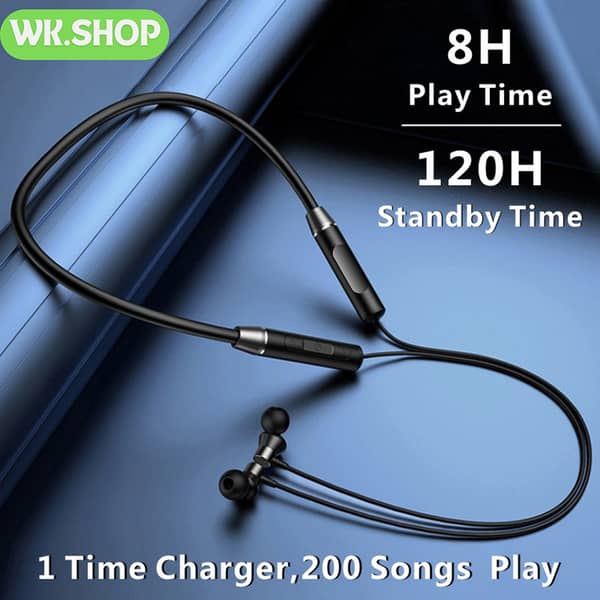 WK. SHOP-HE05 Wireless In-Ear Bluetooth Headphones with Magnetic Neckband and IPX5 Waterproofing