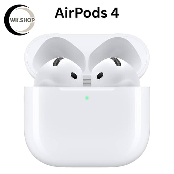 WK. SHOP AirPods_4 Bluetooth 5.3 Wireless Earbuds with Charging Case and Pop-Up Feature, Compatible with All Devices
