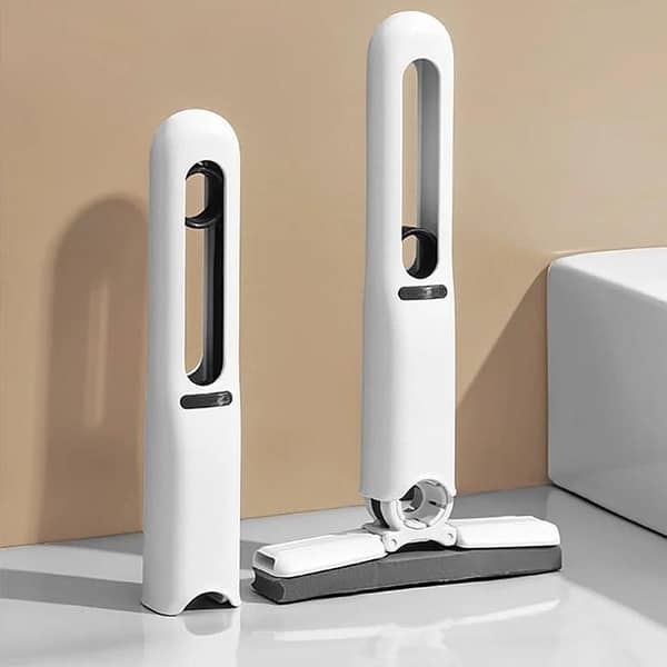 Portable Mini Mop for Cleaning Floors, Desktops, and Sinks - Compact Self-Squeeze Mop for Easy Use in Garages and on Tableware