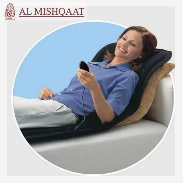 ALMISHQAAT Electric Vibrating Body Relaxer Pad with Heat and 9 Vibration Motors, Includes Far Infrared Heating Pillow