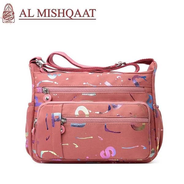 Waterproof Ladies Alphabet design Viral Crossbody Bag - Large Nylon Shoulder Bag for Outdoor Travel and Casual Fashion
