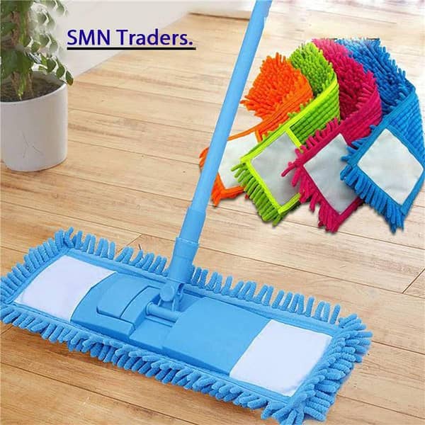 Telescoping Handle Microfiber Dust Mop for Floors - Super Absorbent Noodle Design, Cleans Dirt and Dust Effortlessly