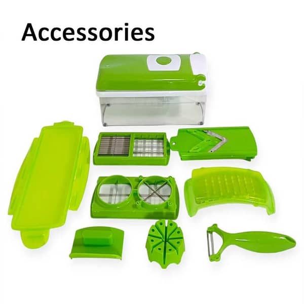 Ultimate 5-in-1 Stainless Steel Vegetable Cutter for Slicing, Dicing, Chopping, Julienne, and Grating with Easy Cleanup and Compact Storage