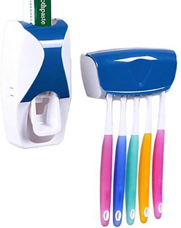 Toothbrush Holder with Automatic Toothpaste Dispenser