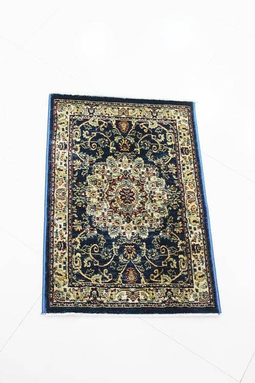 Brown Vintage Flower Pattern Indoor Doormat - Non-Slip Welcome Mat for Front Door, Soft and Low Profile 50" x 75 CM