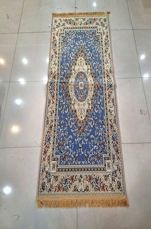 Bamboo Silk Polyester 2x6 Feet Non-Slip Runner Rug - Machine Washable, Stain Resistant, Soft with Anti-Shedding Features