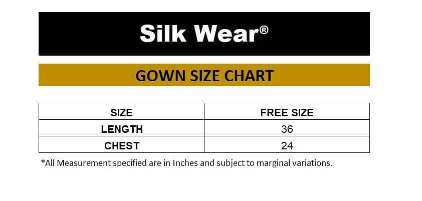 SW Silk Wear Women’s Silk Night Gown | Elegant Night Dress | Girls' Nighty & Lingerie Set | Silk Robe | Bridal Nighty Set | Women's Night Suit