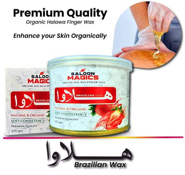 Brazilian Breeze Pure Halawa Wax - 3-in-1 Applicator for Organic Hair Removal with Finger, Strips, and Natural Ingredients