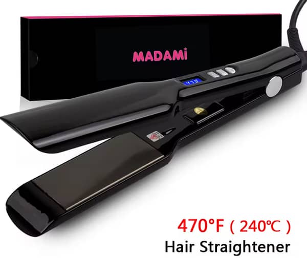Titanium Plate Hair Straightener Iron for Keratin Treatment - 470℉ Fast Heating MCH Flat Iron