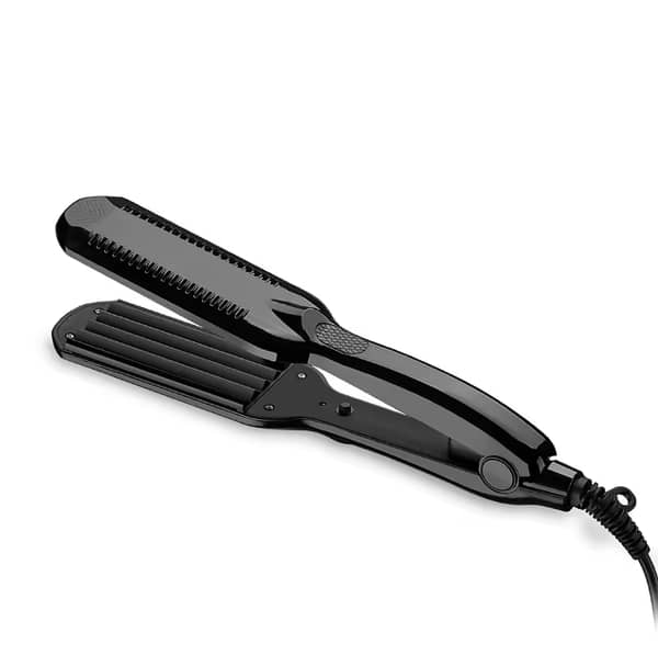 Ceramic Wave Iron for Curling and Straightening with Adjustable Temperature and Wide Plate