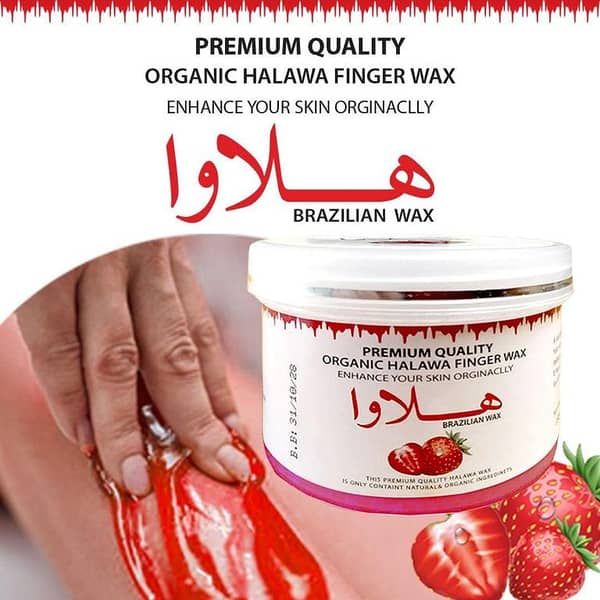 High Quality Brazilian Halawa Finger Wax - 2in1 Hair Removal Wax for Strips and Finger Application