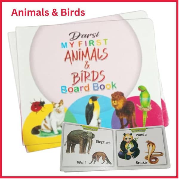 My First Animals and Birds Board Book for Kids: Early Learning Edition by First Kids - Durable and Compact Design