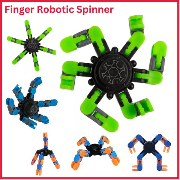 Transformable Finger Tip Spinner | Deformable Fidget Toy | Robotic Hand Spinner for Stress Relief