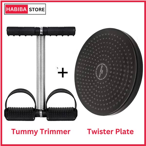 Single Spring Tummy Trimmer with Twister Plate Disc – Compact Weight Loss Machine for Home Gym Use