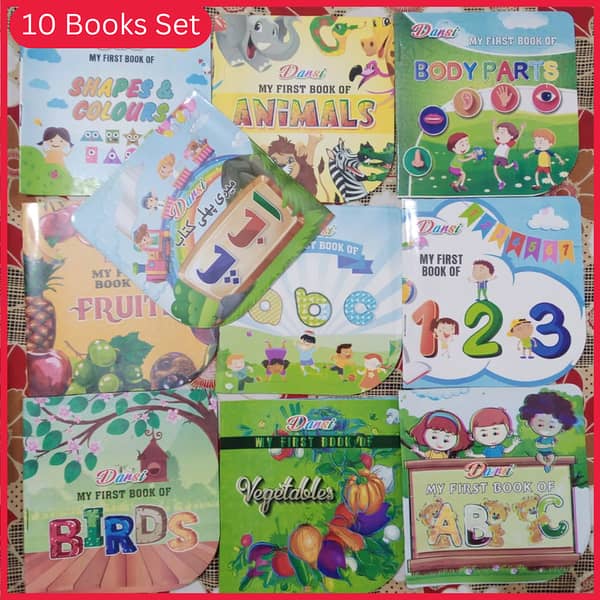 Set of 10 Early Learning Books for Preschoolers - Engaging Reading Materials for Children - Durable and Handy Design