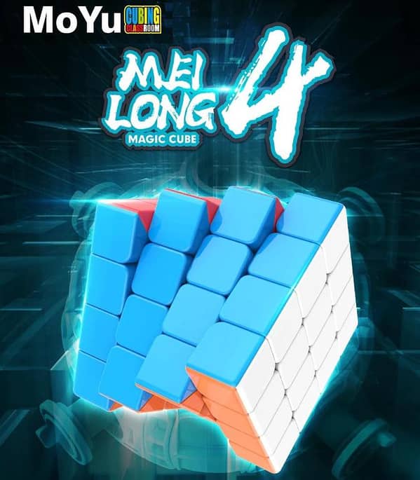 Moyu Meilong 4x4 Stickerless Speed Cube Puzzle - Educational Toy for Memory and Hand Skill Development