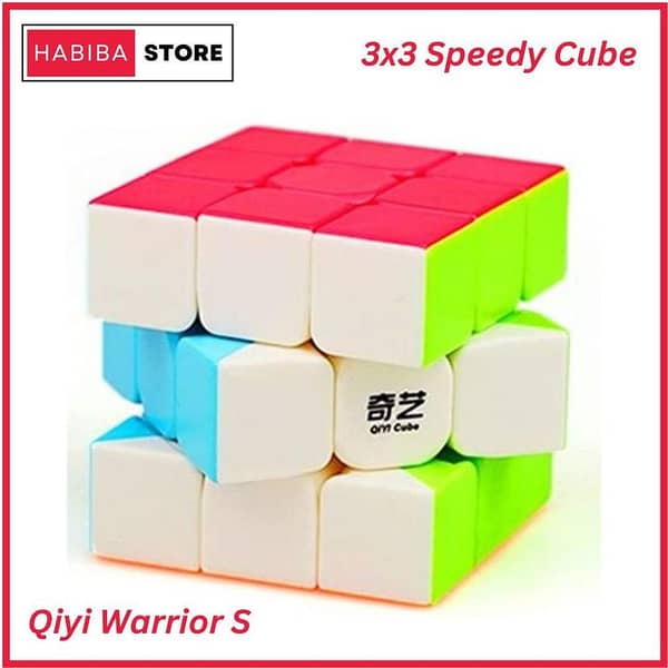 Qiyi Warrior S 3x3 Stickerless Speed Cube - High-Performance Educational Puzzle for Fast Solving