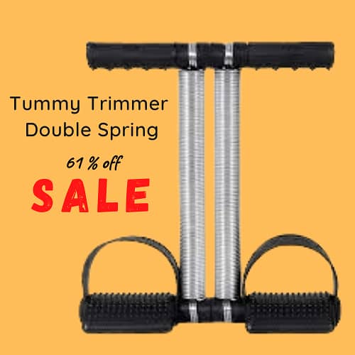 Tummy Trimmer Double and Single Spring Machine for Effective Weight Loss and Body Fitness at Home or Gym for Men and Women