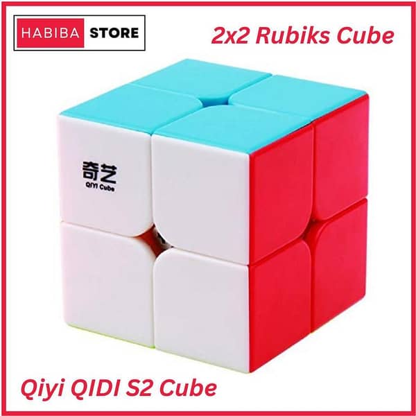 Qiyi Qidi 2x2 Speed Cube - Stickerless Educational Puzzle for Fast Solving and Skill Development