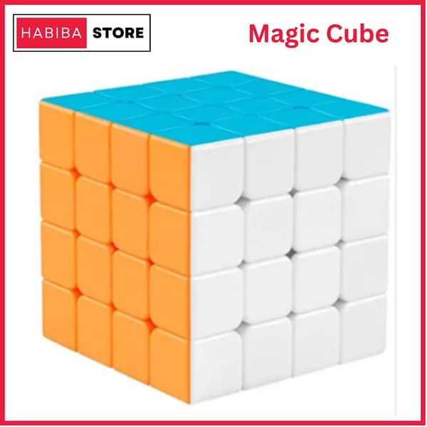 Rubik's Cube 4x4 Stickerless Magic Cube for Kids - Fast Speed Puzzle for Early Learning