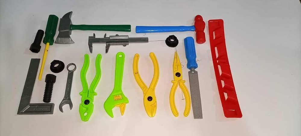 20-Piece Young Engineers Tool Kit for Kids - Colorful Pretend Play Set for Boys and Girls