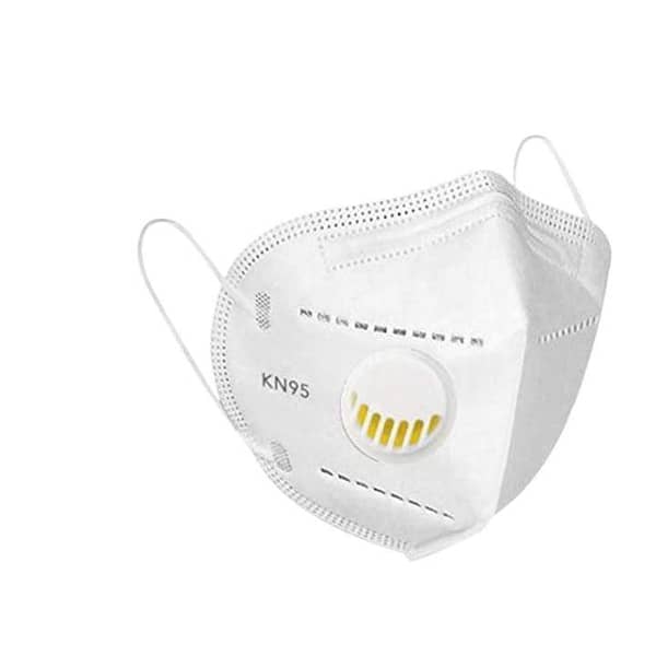 KN95 Washable and Reusable Face Mask for Adults - 5-Layer Protection in White - High-Quality Material