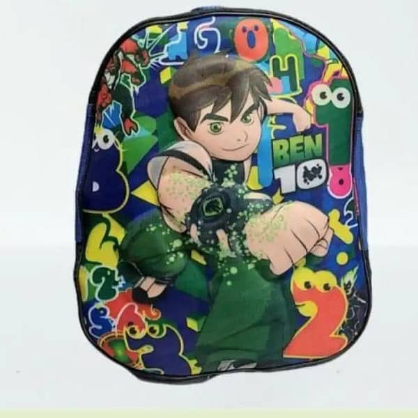 Ben10 3D School Bag for Kids - Perfect for Nursery and Play Group - Features Cartoon Emboss Printing and Quality Denim Fabric